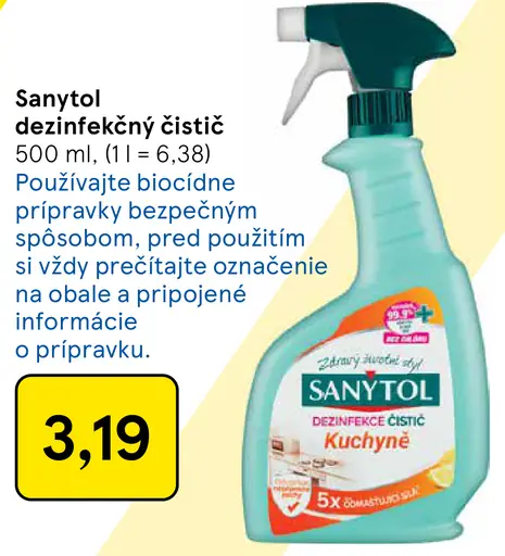 Sanytol dezinfekčný čistič na kuchyne
