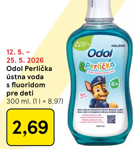 Odol perlička ústna voda pre deti od 6 rokov