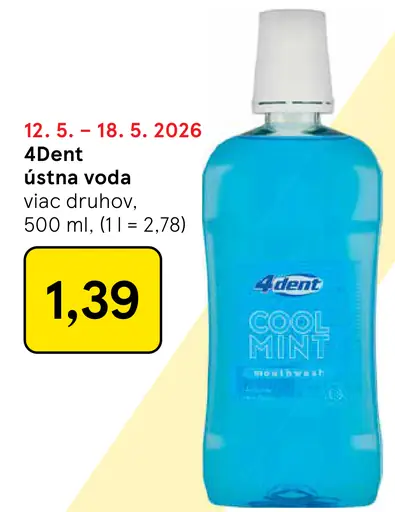 4Dent ústna voda viac druhov