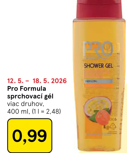 Pro Formula sprchovací gél viac druhov