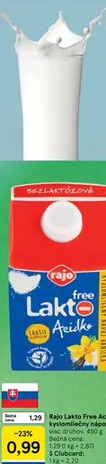 Rajo Lakto Free šľahačka v spreji 22 % bezlaktózová