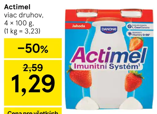 Actimel viac druhov