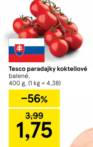 Tesco paradajky kokteilové