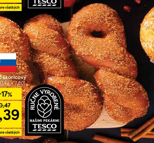 Tesco vrkoč škoricový