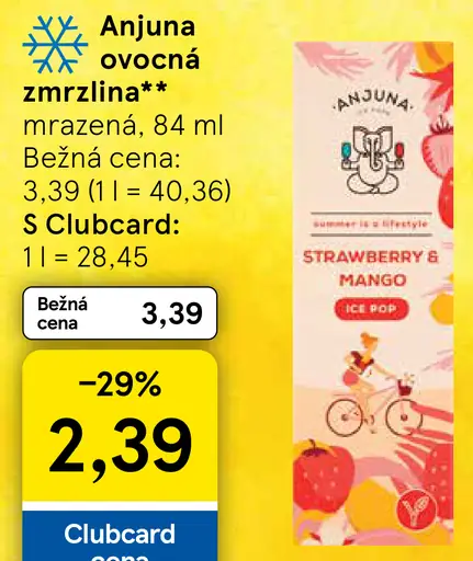 Anjuna ovocná zmrzlina mrazená Strawberry & Mango Ice Pop