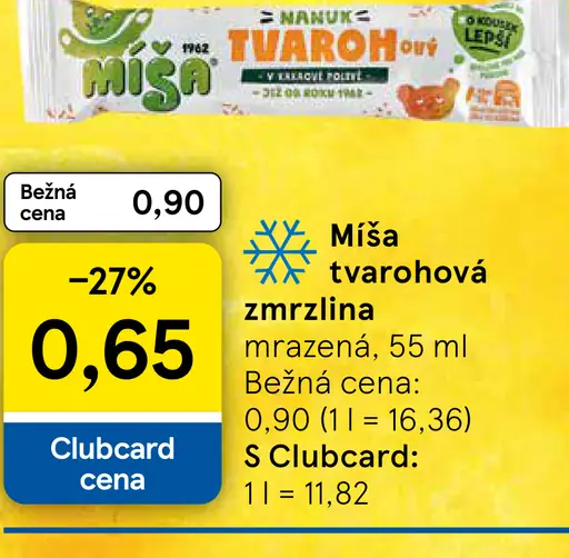 Míša tvarohová zmrzlina mrazená