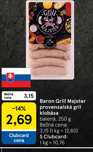 Baron Grill Majster provensálska grill klobása