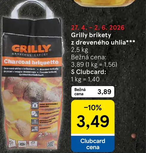 Grilly brikety z dreveného uhlia