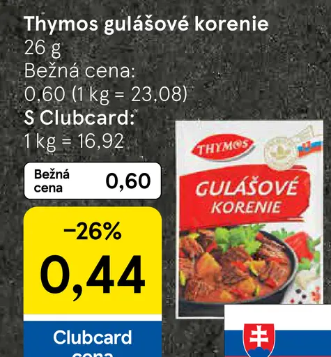 Thymos Gulášové korenie