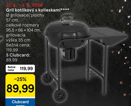 Gril kotlíkový s kolieskami