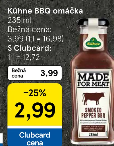 Kühne BBQ omáčka smoked pepper
