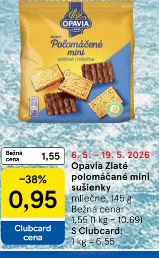 Opavia Zlaté Polomáčané Mini sušienky mliečne