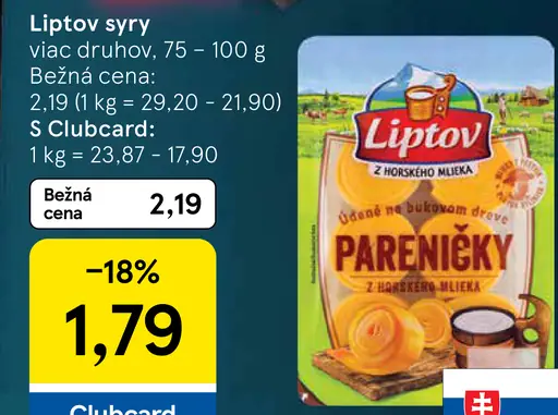 Liptov syry viac druhov