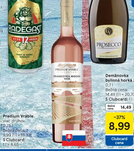 Predium Vráble Frankovka modrá rosé víno