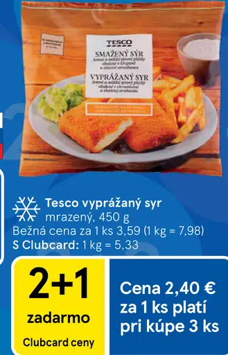 Tesco vyprážaný syr mrazený