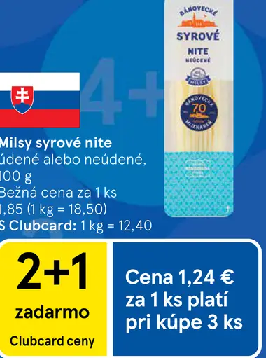 Milsy syrové nite údené alebo neúdené