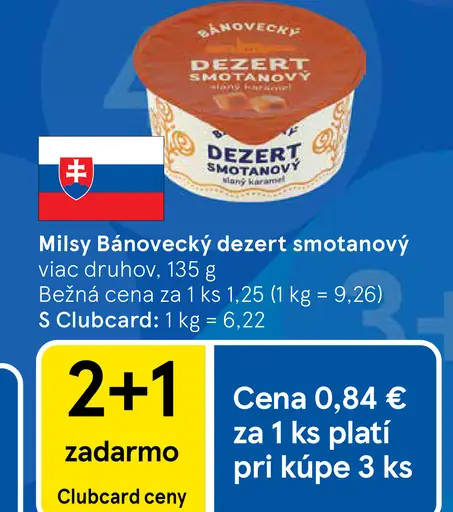 Milsy Bánovecký dezert smotanový