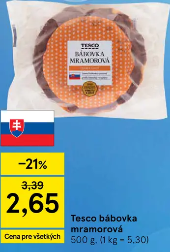Tesco bábovka mramorová
