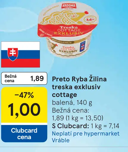 Preto Ryba Žilina treska exkluziv cottage