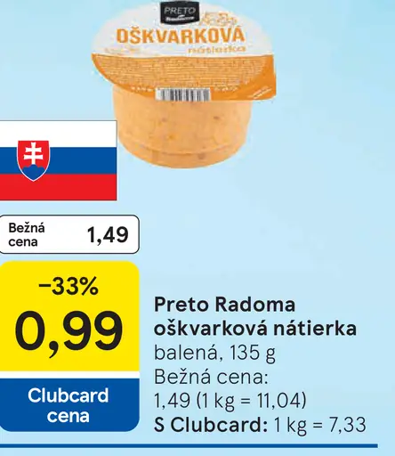 PRETO Radoma Oškvarková nátierka