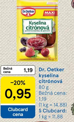 Dr. Oetker Kyselina citrónová