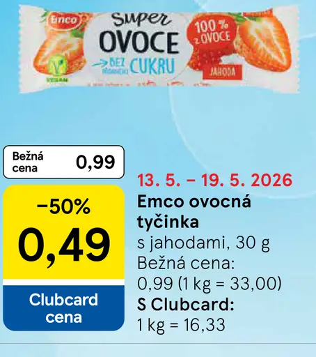 Emco Ovocná tyčinka s jahodami