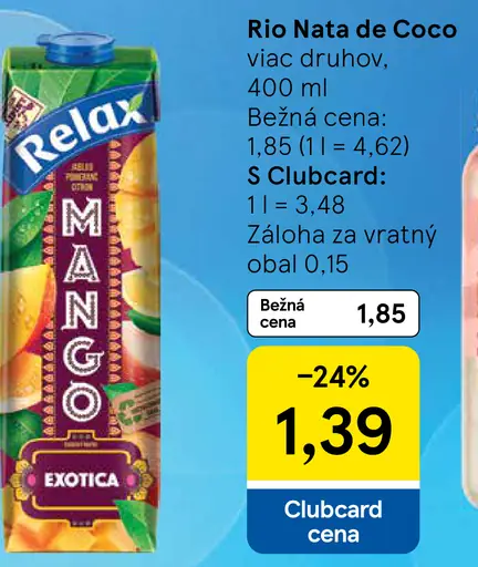Rio Nata de Coco/Aloe Vera nápoj viac druhov