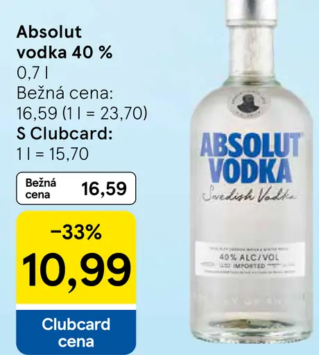 Absolut vodka 40 %