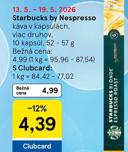 Starbucks by Nespresso káva v kapsulách viac druhov