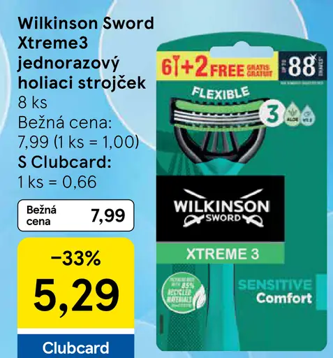 Wilkinson Sword Xtreme3 jednorazový holiaci strojček