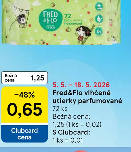 Fred&Flo vlhčené utierky parfumované