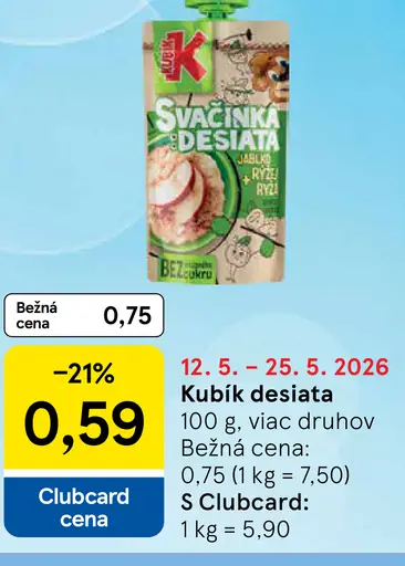 Kubík desiata ovocné pyré
