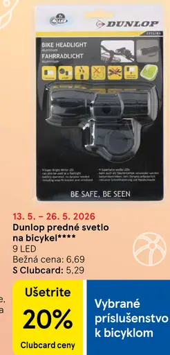 Dunlop predné svetlo na bicykel 9 LED