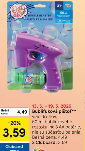 Bublifuková pištoľ