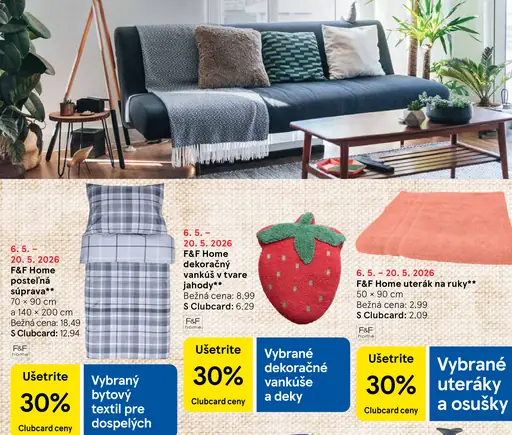 F&F Home dekoratčný vankúš v tvare jahody