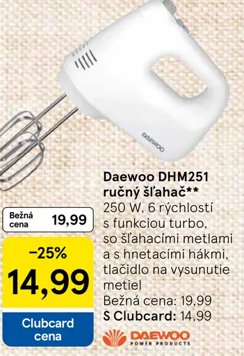 Daewoo DHDM251 ručný šľahač
