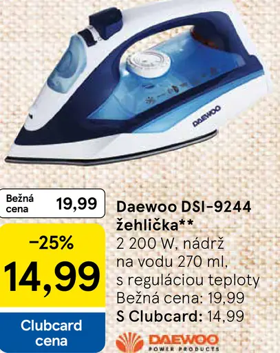 Daewoo Parná žehlička DSI-9259