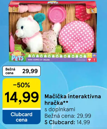 Mačička interaktívna hračka s doplnkami