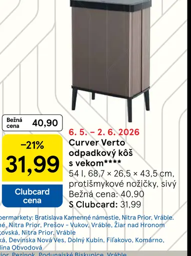 Curver Verto odpadkový kôš s vekom sivý