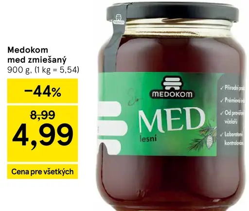 Medokom med zmiešaný lesný