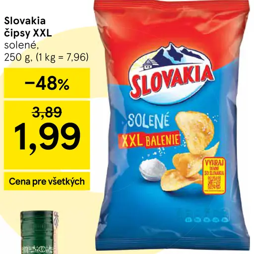 Slovakia čipsy XXL solené