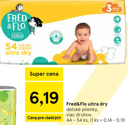 Fred&Flo ultra dry detské plienky