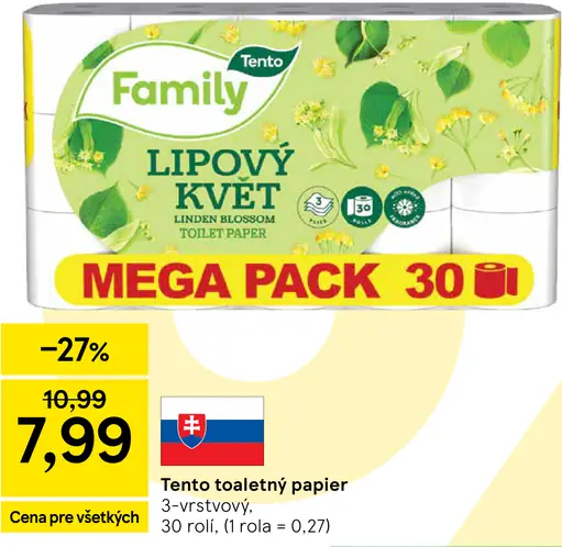 Family Tento lipový kvet toaletný papier