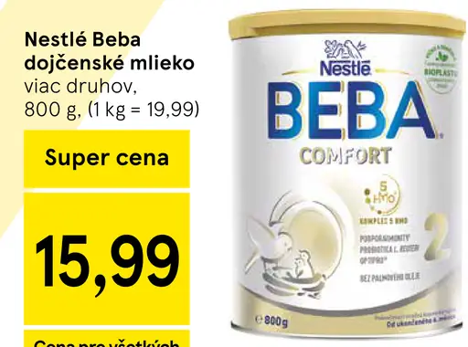 Nestlé Beba dojčenské mlieko