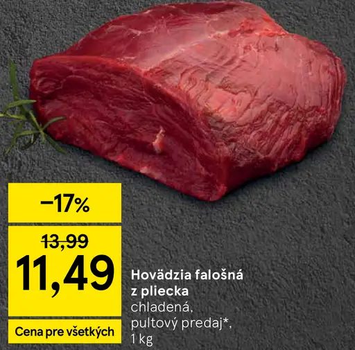 Hovädzia falošná z pliecka chladená