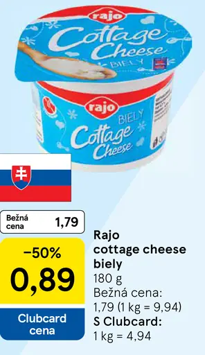 Rajo Cottage Cheese biely