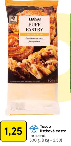 Tesco lístkové cesto mrazené