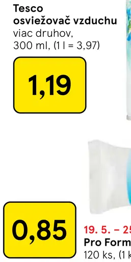 Tesco osviežovač vzduchu