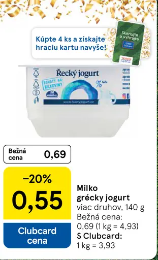 Milko Grécky jogurt biely
