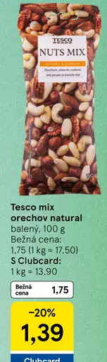 Tesco mix orechov natural
